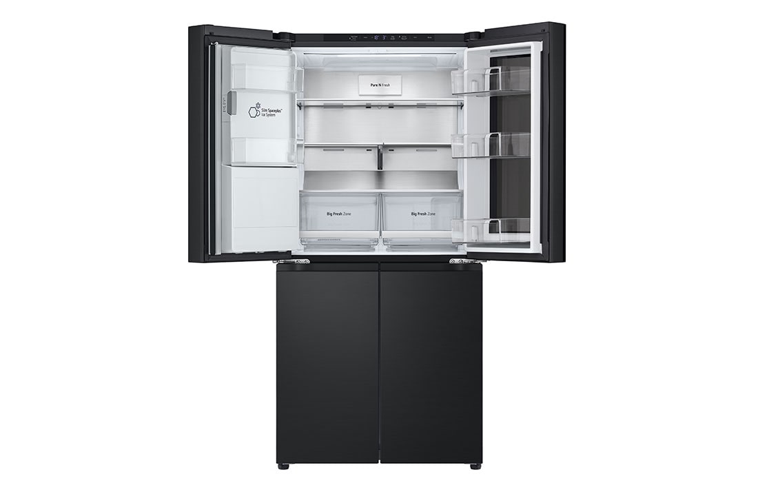 LG InstaView™ hladnjak s četiri vrata, DoorCooling+™ i ThinQ™ tehnologija, kapacitet 508L, front top open , GMG860EPBE, thumbnail 7