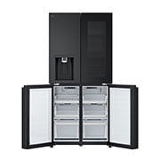LG InstaView™ hladnjak s četiri vrata, DoorCooling+™ i ThinQ™ tehnologija, kapacitet 508L, front door bottom open, GMG860EPBE, thumbnail 13