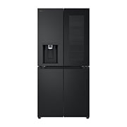 LG InstaView™ hladnjak s četiri vrata, DoorCooling+™ i ThinQ™ tehnologija, kapacitet 508L, Front view with InstaView light OFF, GMG860EPBE, thumbnail 2
