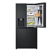 LG InstaView™ hladnjak s četiri vrata, DoorCooling+™ i ThinQ™ tehnologija, kapacitet 508L, front top open food, GMG860EPBE, thumbnail 5