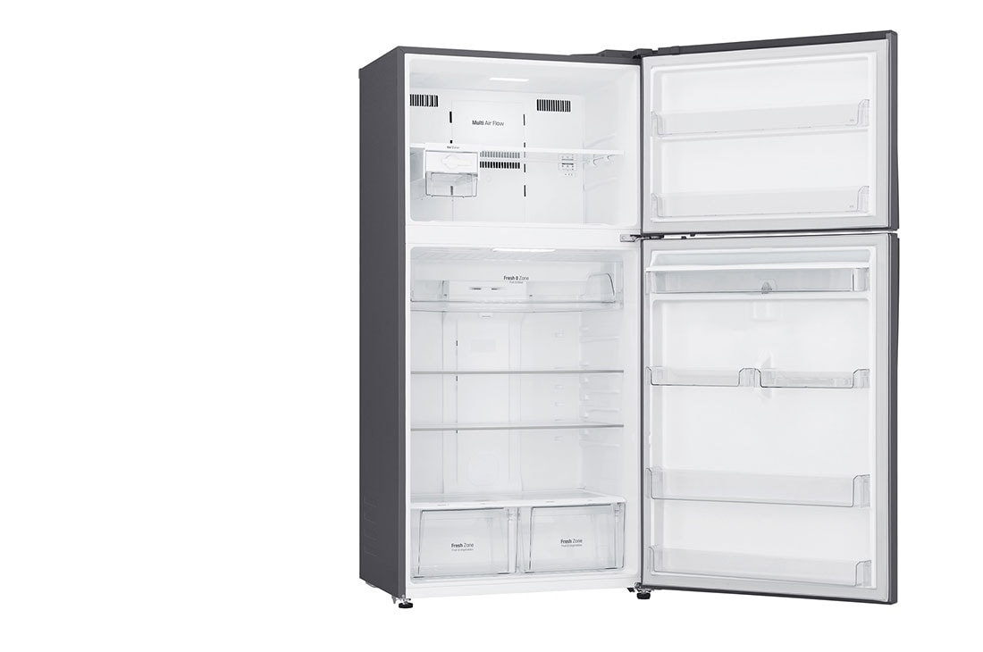 LG Hladnjak sa zamrzivačem u gornjem dijelu, DoorCooling+™ i ThinQ™ tehnologija, kapacitet 592L, Otvorena lijeva vrata bez pogleda na hranu, GTF916PZPED, thumbnail 10