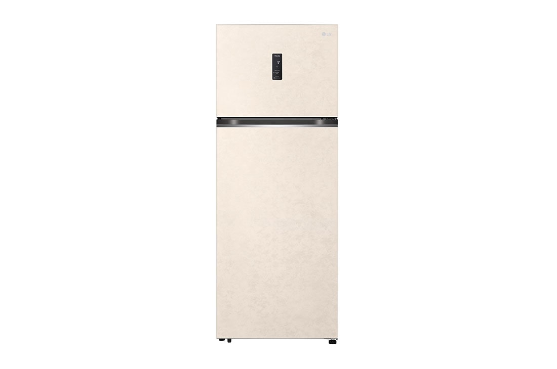 LG Hladnjak sa zamrzivačem u gornjem dijelu, DoorCooling+™ i ThinQ™ tehnologija, kapacitet 461L, Pogled sprijeda, GTBV44SEBKD