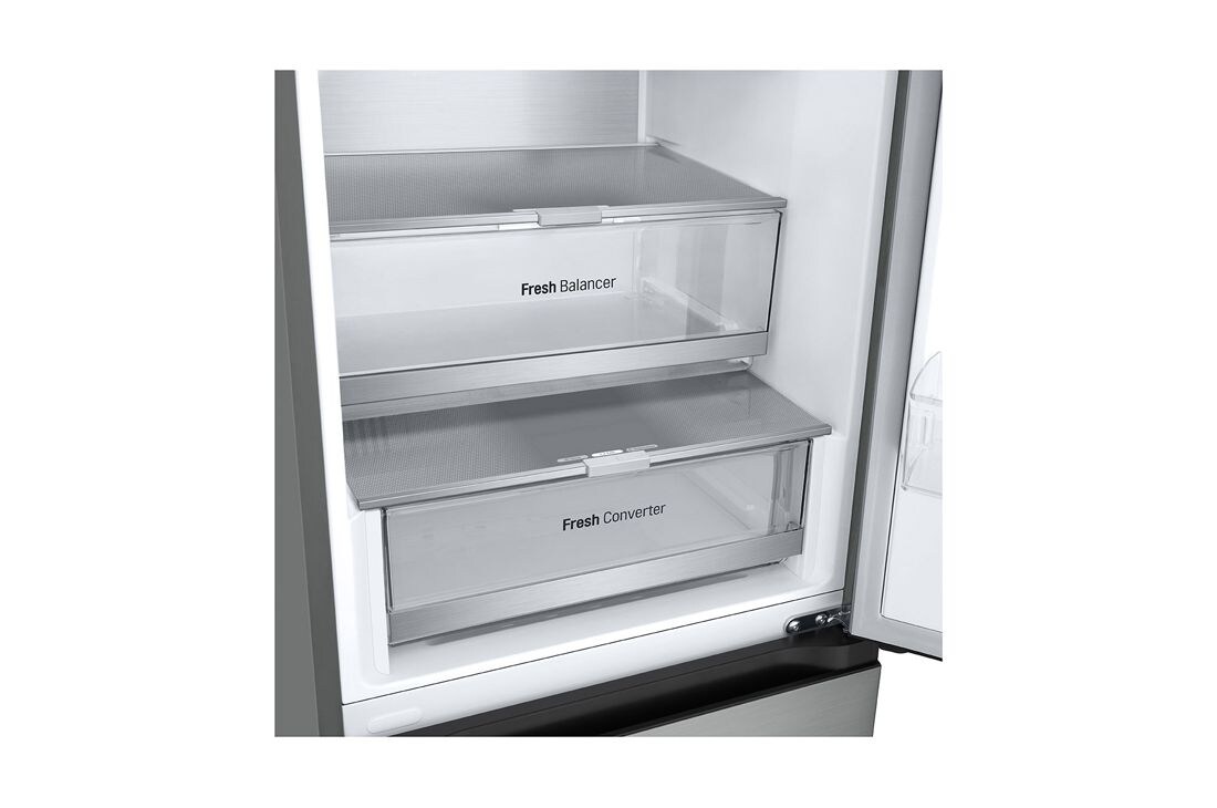 LG Hladnjak sa zamrzivačem u donjem dijelu, DoorCooling⁺™ i ThinQ™ tehnologija, kapacitet 386L, Ladica bez hrane, GBF7272DPY, thumbnail 7