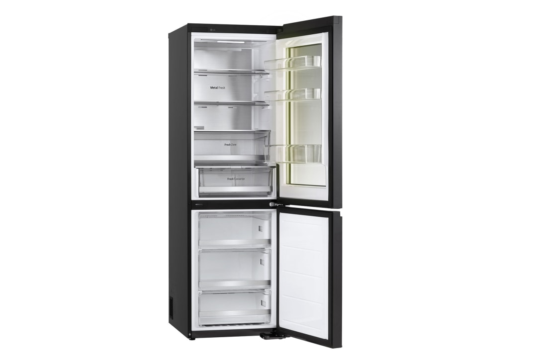 LG InstaView™ hladnjak sa zamrzivačem u donjem dijelu, DoorCooling⁺™ i ThinQ™ tehnologija, kapacitet 349L, Otvorena lijeva vrata bez pogleda na hranu, GBG7190CEV, thumbnail 14