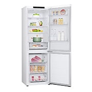 LG Hladnjak sa zamrzivačem u donjem dijelu, DoorCooling+™ tehnologija, kapacitet 344L, Otvorena lijeva vrata s pogledom na hranu, GBV21L0ESW, thumbnail 6