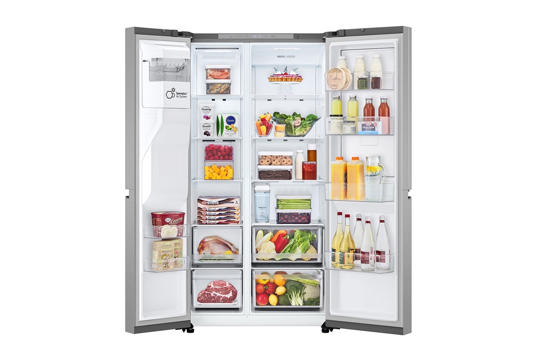 LG Door-in-Door™ Side-by-Side hladnjak, kapacitet 641L, Otvorena prednja vrata s pogledom na hranu, GSJC41PYPE, thumbnail 2
