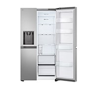 LG Door-in-Door™ Side-by-Side hladnjak, kapacitet 641L, Prednja gornja vrata otvorena bez pogleda na hranu, GSJC41PYPE, thumbnail 5
