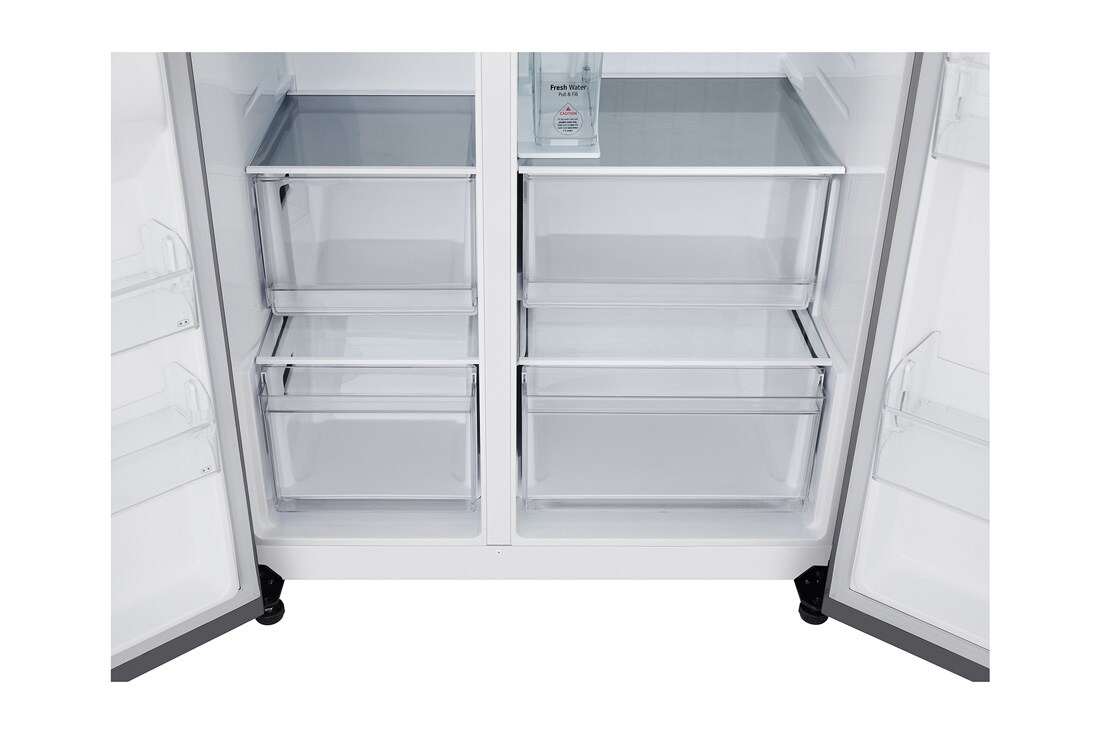 LG Side-by-Side hladnjak, kapacitet 641L, Prikaz detalja ladice, GSLC41PYPE, thumbnail 5