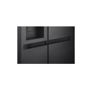 LG Side-by-Side hladnjak, kapacitet 638L, Prednja gornja vrata otvorena s pogledom na hranu, GSLC40EPPE, thumbnail 4