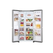 LG Side-by-Side hladnjak, kapacitet 664L, Otvorena prednja vrata s pogledom na hranu, GSBC40PYPE, thumbnail 3