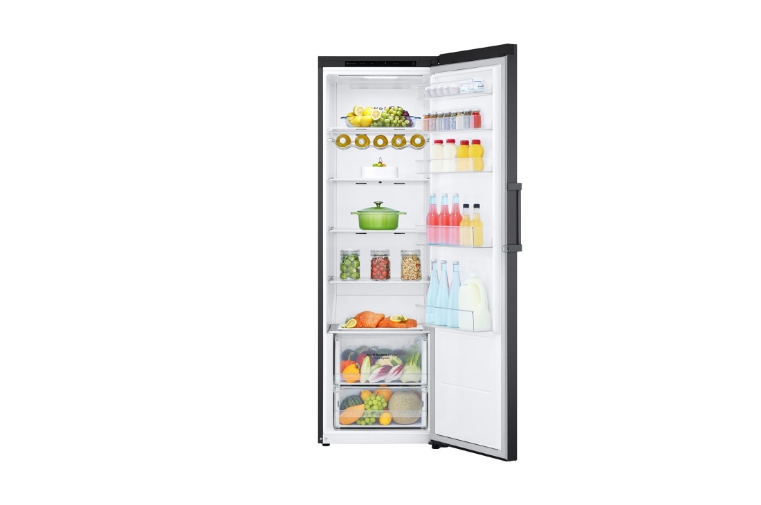LG Hladnjak s jednim vratima, DoorCooling+™ tehnologija, kapacitet 386L, Otvorena prednja vrata s pogledom na hranu, GLT51MCGSF, thumbnail 2
