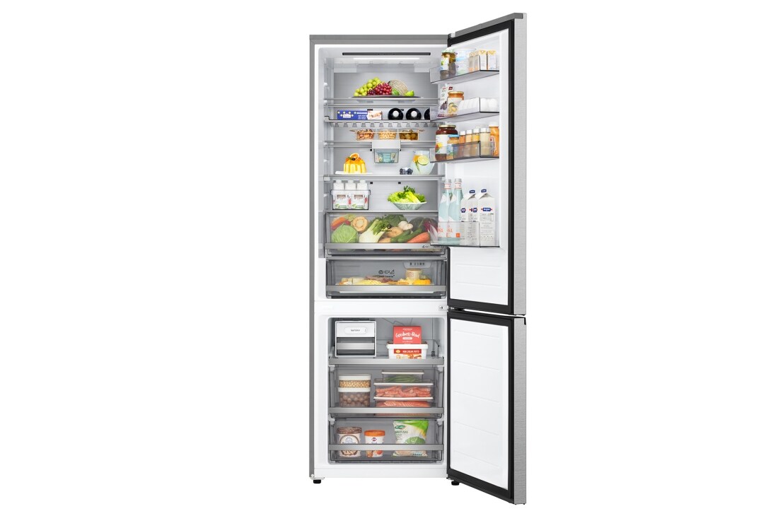 LG Hladnjak sa zamrzivačem u donjem dijelu, DoorCooling+™ i ThinQ™ tehnologija, kapacitet 465L, Otvorena prednja vrata bez pogleda na hranu, GBBW726CMB, thumbnail 3