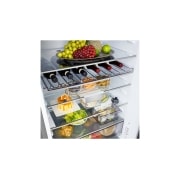 LG Hladnjak sa zamrzivačem u donjem dijelu, DoorCooling+™ i ThinQ™ tehnologija, kapacitet 465L, Prikaz detalja ladice, GBBW726CMB, thumbnail 10
