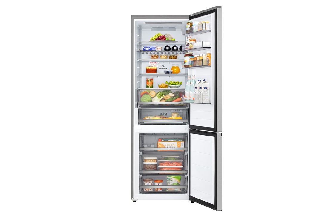 LG Hladnjak sa zamrzivačem u donjem dijelu, DoorCooling+™ i ThinQ™ tehnologija, kapacitet 465L, Otvorena prednja vrata bez pogleda na hranu, GBBW322CPY, thumbnail 3