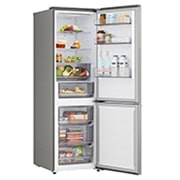 LG Hladnjak sa zamrzivačem u donjem dijelu, DoorCooling+™ i ThinQ™ tehnologija, kapacitet 333L, Otvorena lijeva vrata s pogledom na hranu, GBBSJ11DPY, thumbnail 9