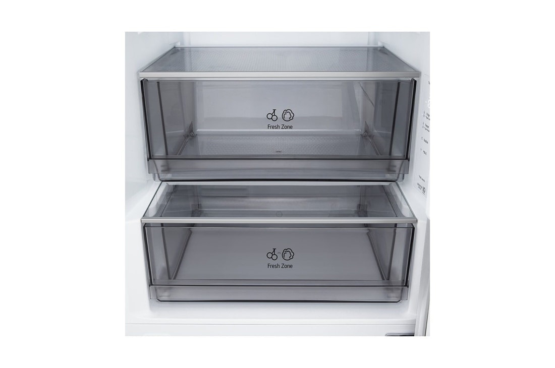 LG Hladnjak sa zamrzivačem u donjem dijelu, DoorCooling+™ i ThinQ™ tehnologija, kapacitet 375L, Ladica s hranom, GBBSJ20EPY, thumbnail 7