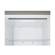 LG Hladnjak sa zamrzivačem u donjem dijelu, DoorCooling+™ i ThinQ™ tehnologija, kapacitet 375L, Prednja gornja vrata otvorena bez pogleda na hranu, GBBSJ20EPY, thumbnail 4