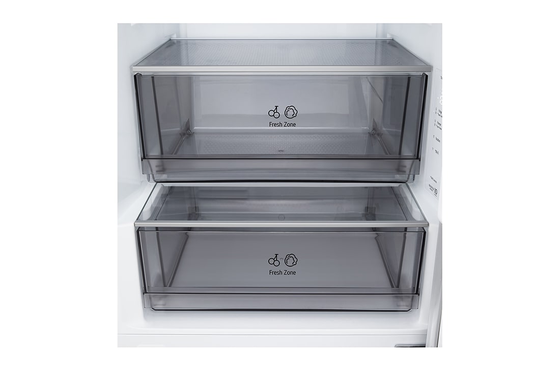 LG Hladnjak sa zamrzivačem u donjem dijelu, DoorCooling+™ i ThinQ™ tehnologija, kapacitet 375L, Ladica bez hrane, GBBSJ20DPY, thumbnail 6