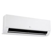 LG Klima-uređaj LG DUALCOOL CONCEPT SPECIAL DUALCOOL Monosplit | 3.71 kW | Wi-Fi, Comfort Air, 10-godišnje jamstvo na kompresor, Pogled s desne prednje strane na LG DUALCOOL Special EW Air Conditioner s otvorenom donjom lopaticom pod niskim uglom., EZ12CSN, thumbnail 10