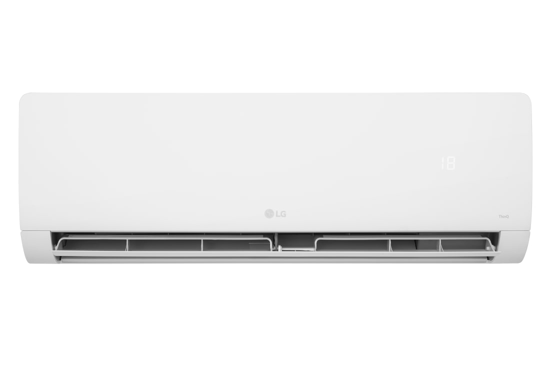 LG DUALCOOL Pro, Brzo grijanje i hlađenje, 3,5 kW Split klima-uređaj, prikaz otvorenog uređaja s prednje strane, WZ12AWN, thumbnail 2