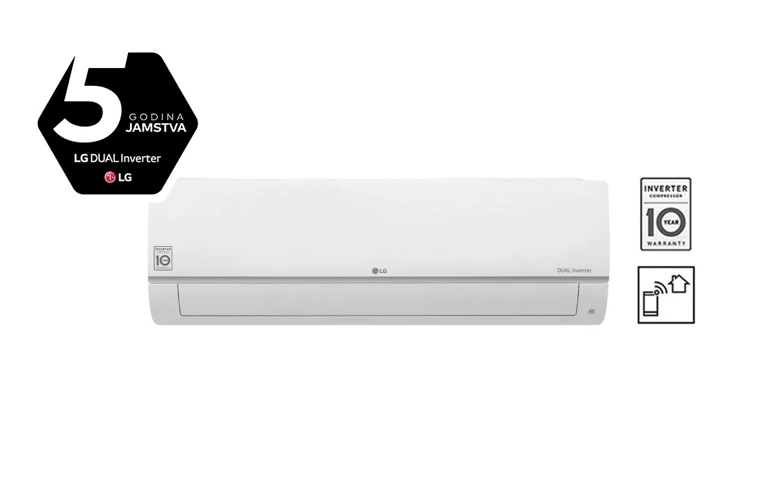 LG DUALCOOL (R32) DUAL Inverter 6,6 kW, tihi rad, samočišćenje sterilizacijom, Wi-Fi povezivost, PC24SK, PC24SK