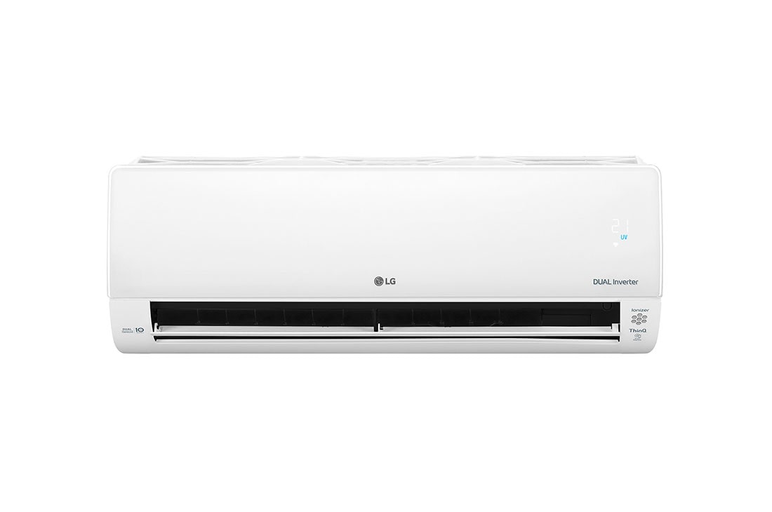 LG DUALCOOL Deluxe - Dual Inverter klima-uređaj od 2,5 kW uklanja 99,9% bakterija, Wi-fi upravljanje na daljinu (ThinQ), Prikaz otvorenog uređaja s prednje strane 1, DC09RK, thumbnail 2