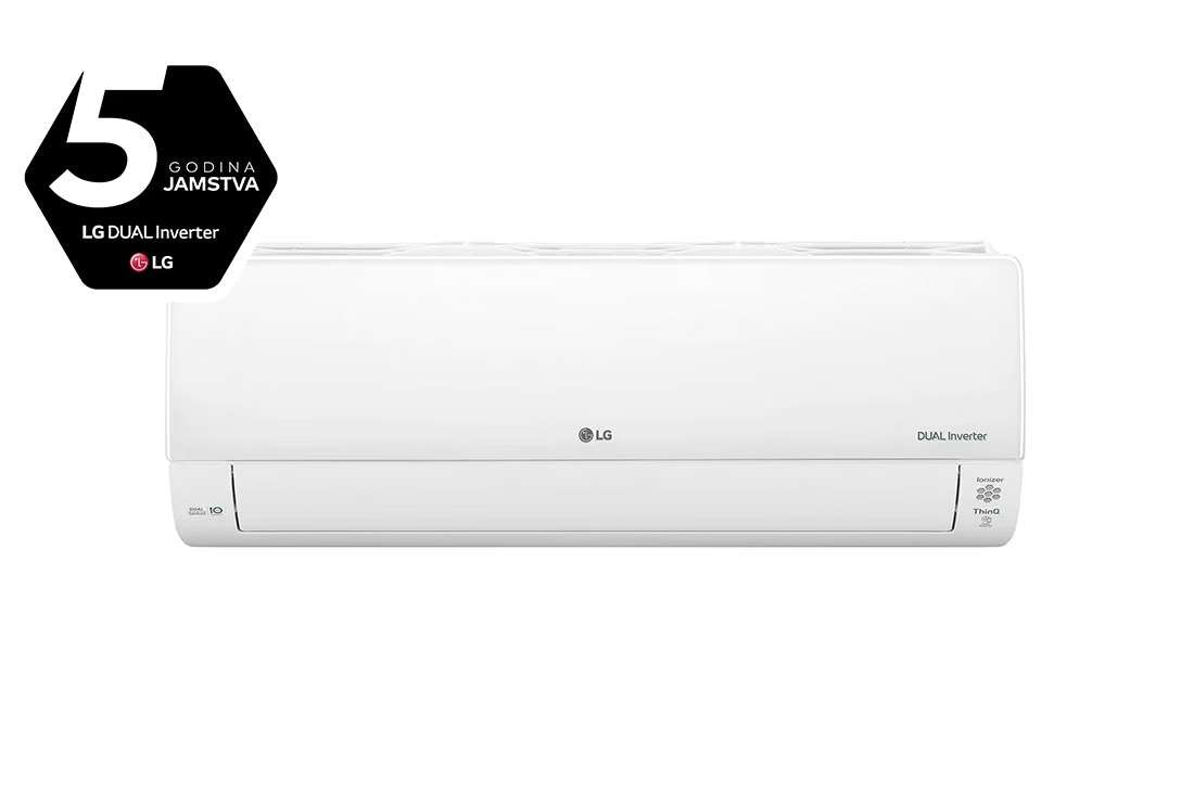LG DUALCOOL Deluxe - Dual Inverter klima-uređaj od 7 kW uklanja 99,9% bakterija, Wi-fi upravljanje na daljinu (ThinQ), Prikaz prednje strane, DC24RK