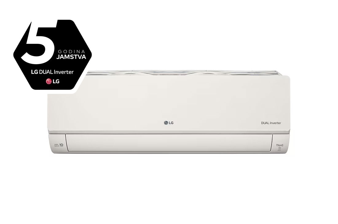 LG Moderan klimatizacijski uređaj ARTCOOL™ s tehnologijom DUAL Inverter, bež boja, Prikaz prednje strane, AB09BK