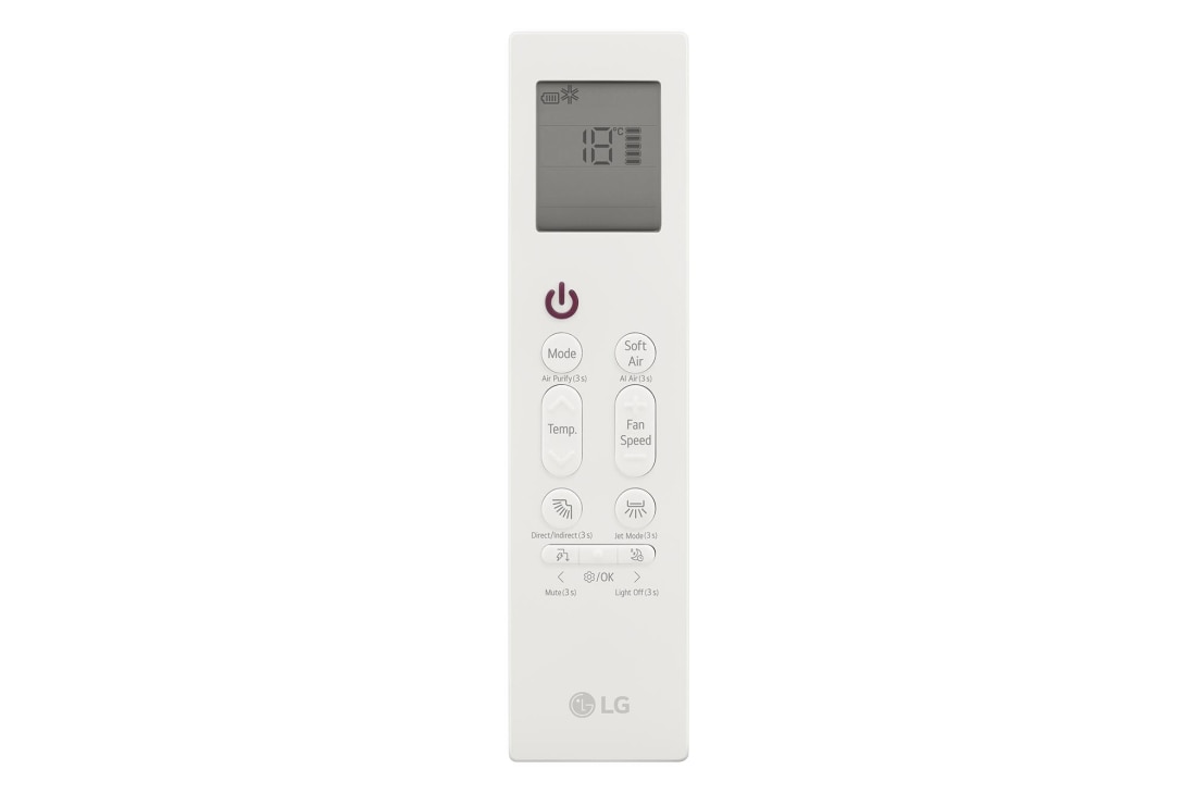 LG 3,2 kW DUALCOOL Nordic Deluxe AI Air klima-uređaj s jednom unutarnjom i vanjskom jedinicom, Daljinski upravljač LG klima-uređaja sa zaslonom i gumbima, NH09SP, thumbnail 15