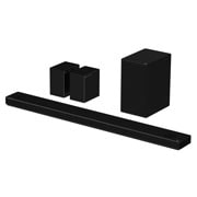 LG Soundbar SP11RA, dijagonalni pogled na zvučnik, niskofrekvencijski zvučnik i stražnje zvučnike, SP11RA, thumbnail 2