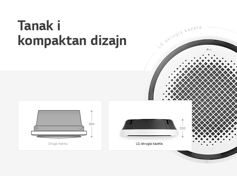 Product image of Round Cassette comparing size with other brand. 