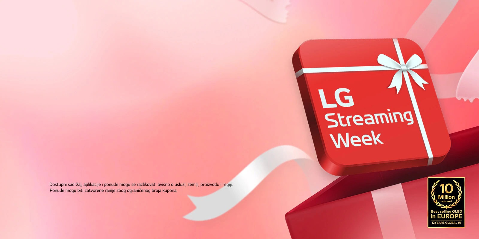 Na crvenom kvadratiću piše „LG Streaming Week”.