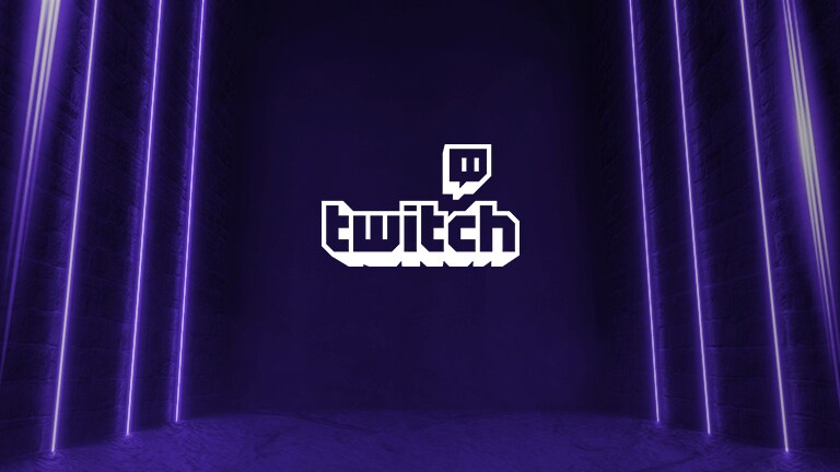 Ikone Google Stadia i Twitch na ljubičastoj pozadini.