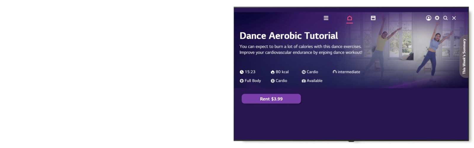 Na pametnom televizoru LG Smart TV prikazuje se sučelje webOS Pay, s detaljnim uputama za kupnju sadržaja s odabirom načina plaćanja, zaslonom za unos PIN broja i potvrdom kupnje.