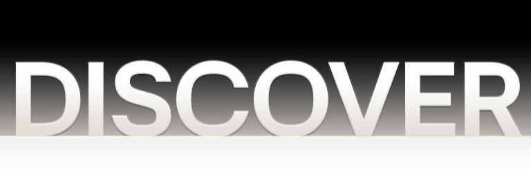 Riječ „Otkrij” prikazana na pozadini s različitim nijansama crne boje