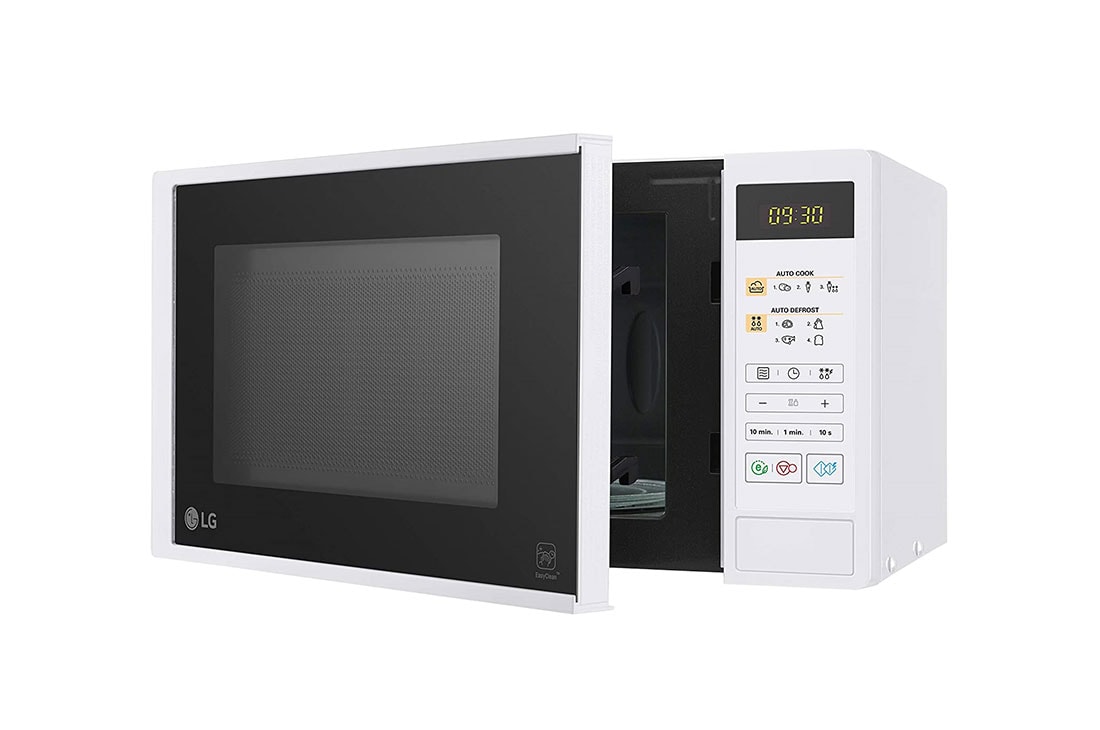 LG Mikrovalna pećnica kapaciteta 20 litara s grillom i tehnologijom Smart Inverter, EasyClean™, bijele boje, left side 30-degree open door, MS2042DW, thumbnail 4