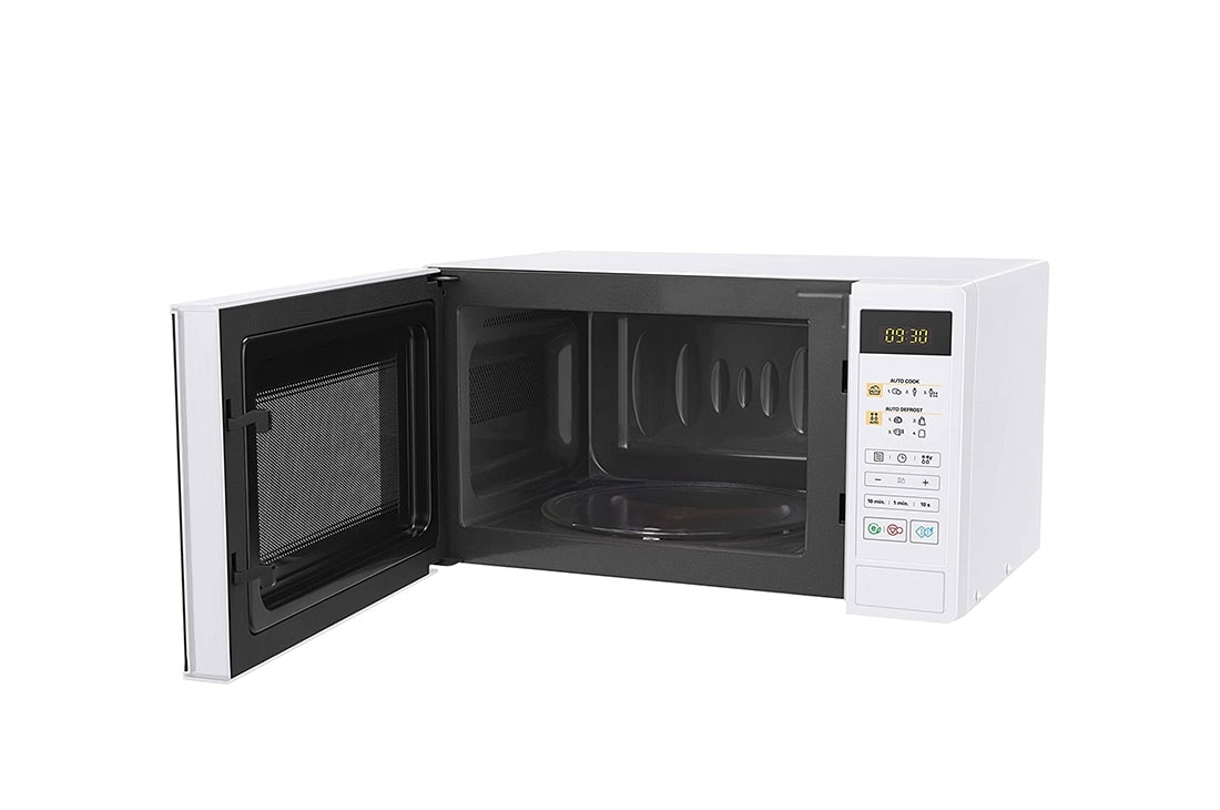 LG Mikrovalna pećnica kapaciteta 20 litara s grillom i tehnologijom Smart Inverter, EasyClean™, bijele boje, left side 90-degree open door, MS2042DW, thumbnail 6