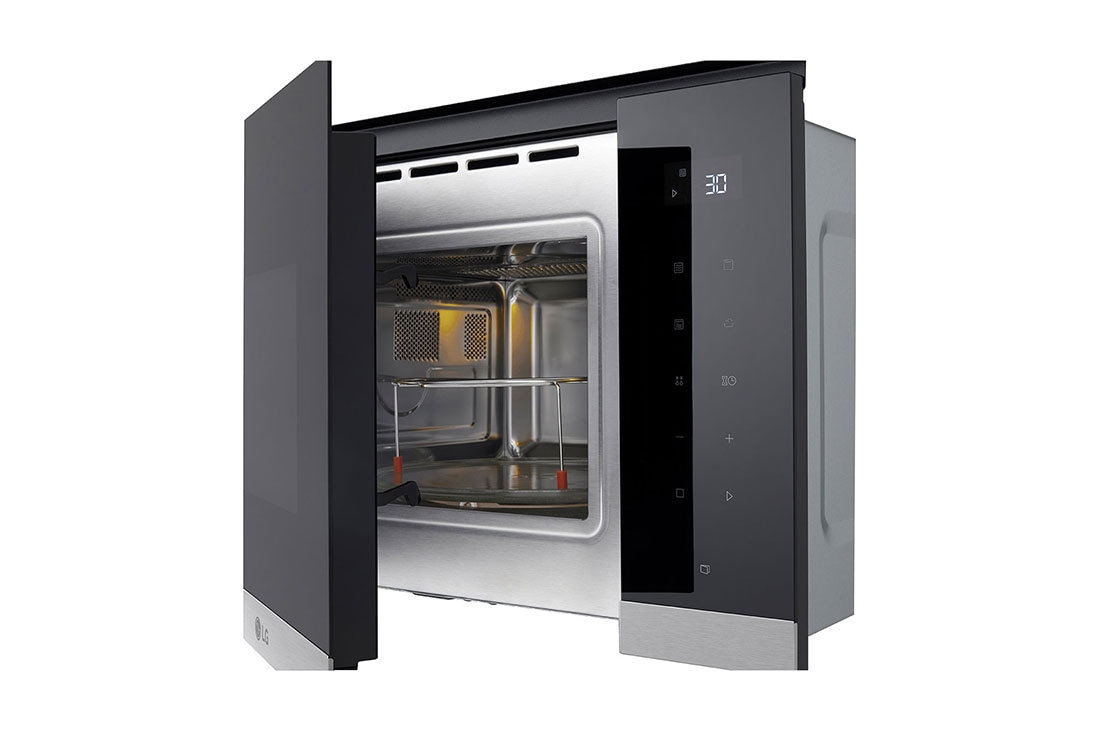 LG Ugradbena mikrovalna pećnica od 25 L s roštiljem, premaz Easy Clean, 900 W, Side Perspective , MG7Z2593D, thumbnail 4