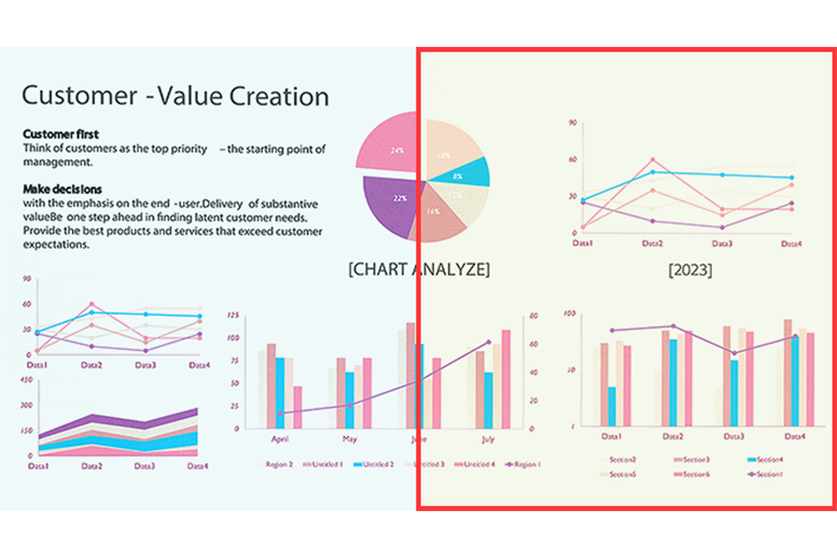 Usporedna slika desne strane s primijenjenim načinom rada čitanja i lijeve strane bez primijenjenog načina rada čitanja.	