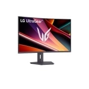LG 32'' UltraGear™ QHD zakrivljeni monitor za igranje s brzinom osvježavanja od 180 Hz, bočni prikaz nagnutog monitora, 32G600A-B, thumbnail 3