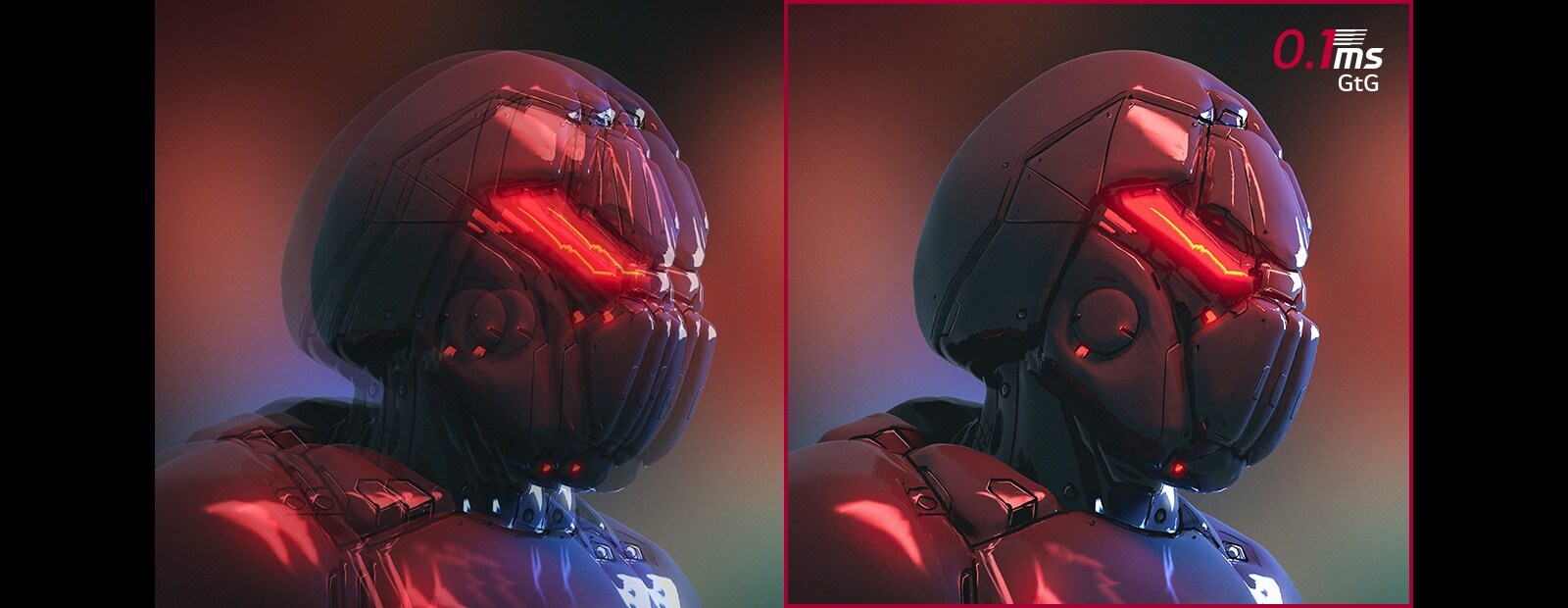 Smanjena zamućenost i blijedi ostatak slike uz 0,1 ms.