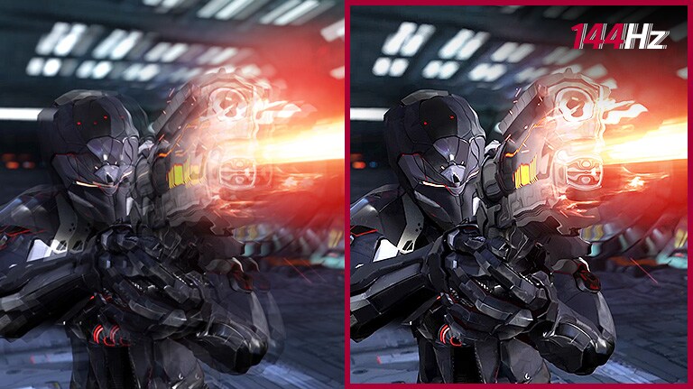 Neometano kretanje igranja uz brzinu osvježavanja od 144 Hz u usporedbi s brzinom osvježavanja od 60 Hz