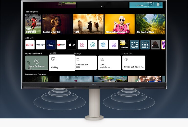 Možete istraživati razne emisije i filmove putem ugrađenih aplikacija sa sustava webOS22. Stereozvučnici dimenzija 2 x 5 W upotpunjuju vaš impresivan doživljaj zvuka.