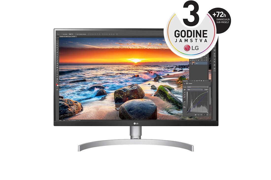 LG 27'' Class 4K UHD IPS LED Monitor with VESA DisplayHDR 400 (27'' Diagonal), 27UL850-W