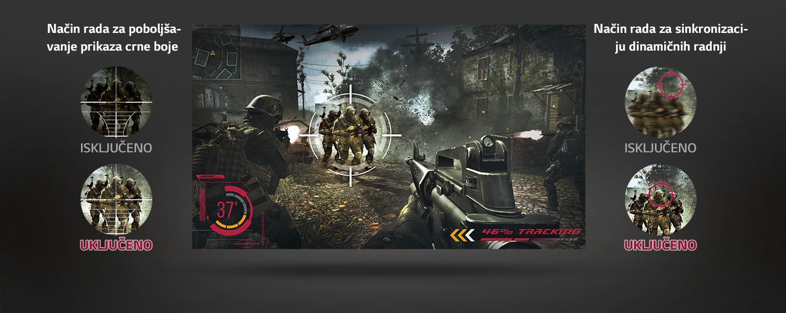 Optimiran za okolinu za igranje videoigara uz način rada za igranje videoigara (Gaming Mode)