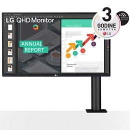 Prednji prikaz monitora s nosačem s desne strane2