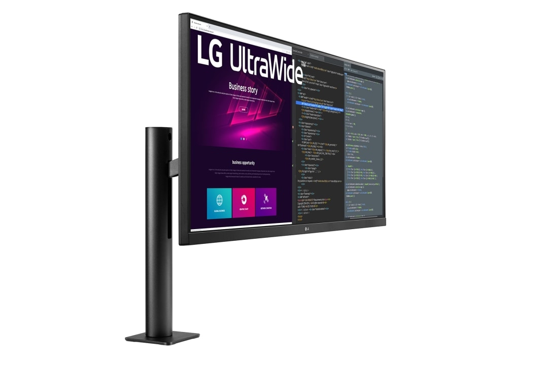 LG 34'' 21:9 UltraWide™ QHD Ergo IPS monitor s HDR10 i AMD FreeSync™, Prikaz iz perspektive, 34WN780-B, thumbnail 3