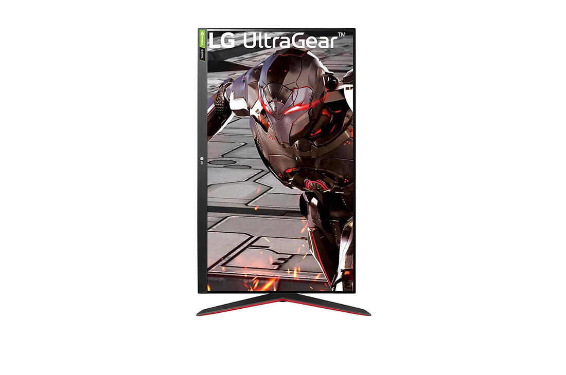 LG 31,5'' Full HD Ultragear™ gaming monitor s brzina osvježavanja od 165Hz i NVIDIA® G-SYNC®, Prikaz prednje strane monitora koji se okreće za 90 stupnjeva, 32GN550-B, thumbnail 7