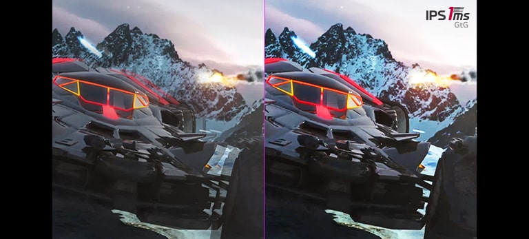 Usporedba zaostajanja slika s ips 5 ms i s ips 1 ms