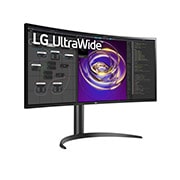 LG Zakrivljeni monitor UltraWide™ QHD 21 : 9 (3440 x 1440) od 34 inča, Prikaz iz perspektive, 34WP85C-B, thumbnail 4
